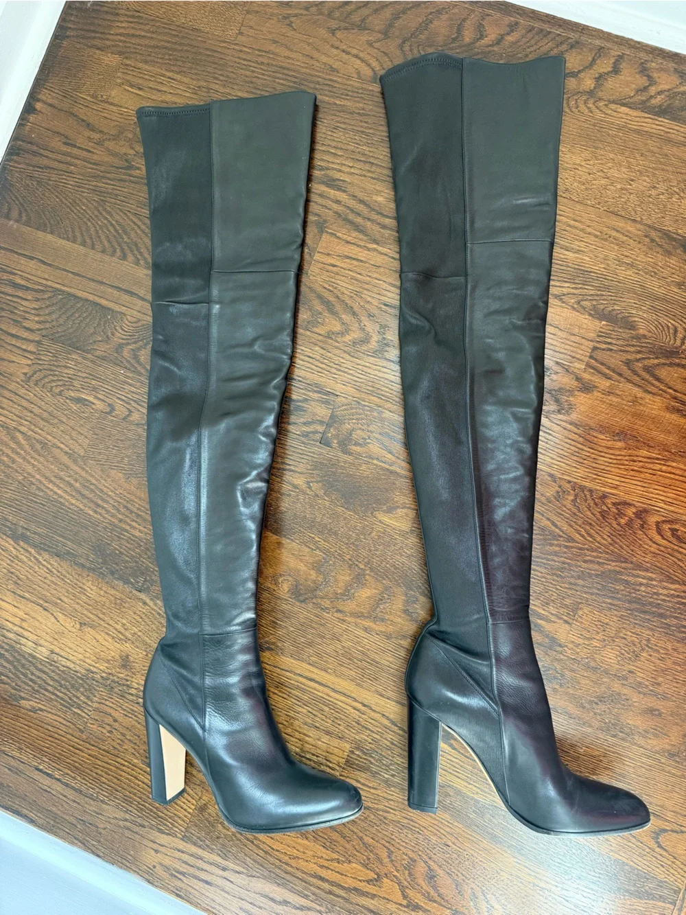 Gianvito Rossi Leather Black Over-the-Knee Block Heel Boots size 40 (10 US)